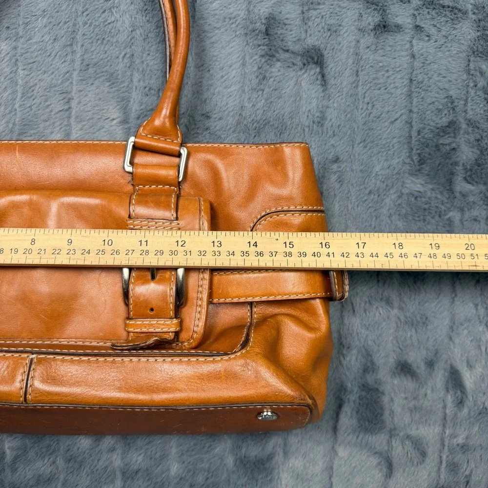 Michael Michael Kors Tan Leather Buckle Satchel Bag
